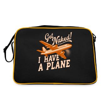 Jeu de mots d’aviation de pilote de ligne pour un pilote de compagnie - Sac Retro - noir/or - Dos