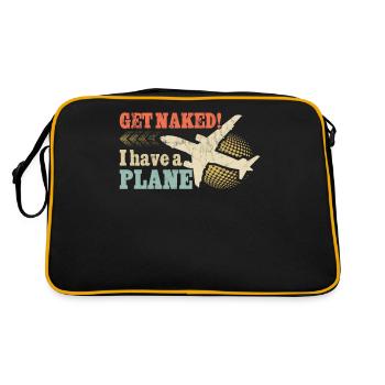 Jeu de mots d’aviation de pilote de ligne pour un pilote de compagnie - Sac Retro - noir/or - Dos
