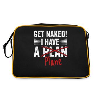 Jeu de mots d’aviation de pilote de ligne pour un pilote de compagnie - Sac Retro - noir/or - Dos