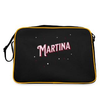 Nom Martina personnalisé - Sac Retro - noir/or - Dos