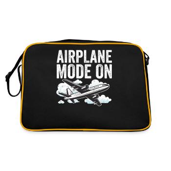 Retro-Flugzeugflugzeug Pilot Berufspiloten - Retro Tasche - Schwarz/Gold - Hinten