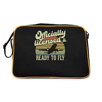 Flight license for a licensed pilot - Retro Bag - black/gold - Back