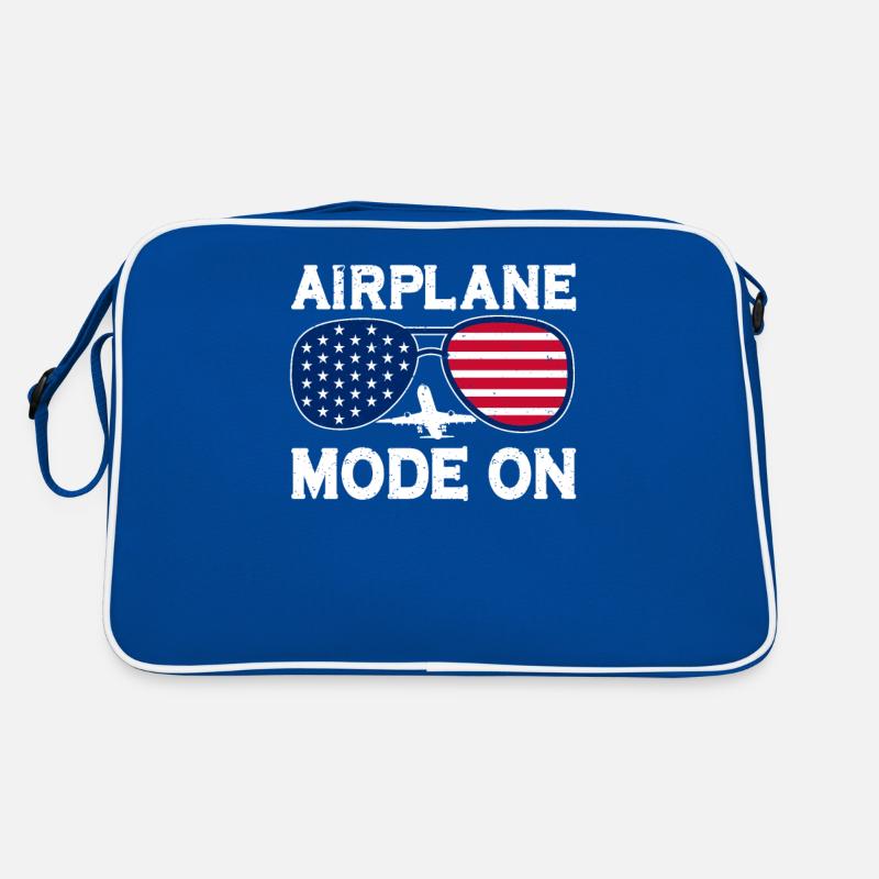 Airplane Mode Flugzeug Pilot Spruch Retro Tasche