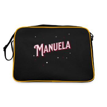 Manuela name personalized - Retro Bag - black/gold - Back