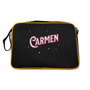 Nom Carmen personnalisé - Sac Retro - noir/or - Dos