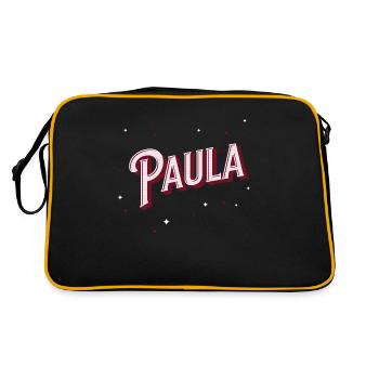 Nom Paula personnalisé - Sac Retro - noir/or - Dos