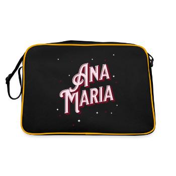 Nom Ana Maria personnalisé - Sac Retro - noir/or - Dos
