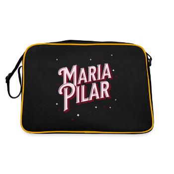 Maria Pilar name personalized - Retro Bag - black/gold - Back