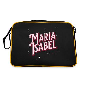 Maria Isabel name personalized - Retro Bag - black/gold - Back