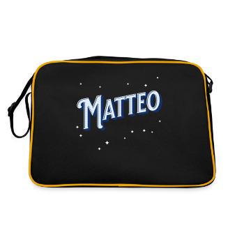 Matteo name personalized - Retro Bag - black/gold - Back