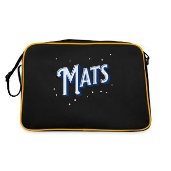 Mat's name personalized - Retro Bag - black/gold - Back