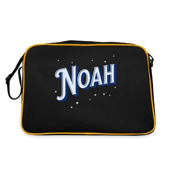 Noah names personalized - Retro Bag - black/gold - Back