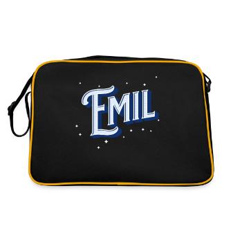 Emil name personalized - Retro Bag - black/gold - Back