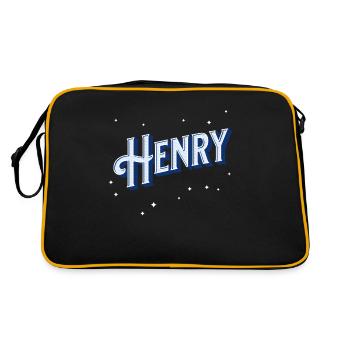 Nom Henry Personnalisé - Sac Retro - noir/or - Dos