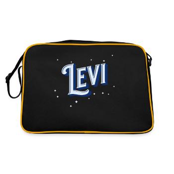 Levi names personalized - Retro Bag - black/gold - Back