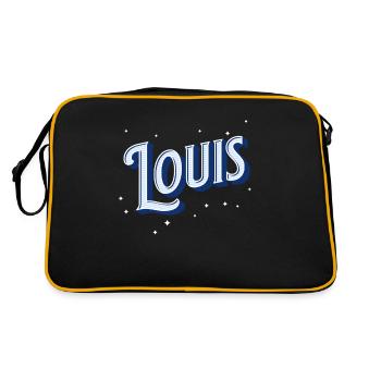 Louis name personalized - Retro Bag - black/gold - Back