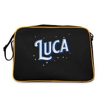 Luca name personalized - Retro Bag - black/gold - Back