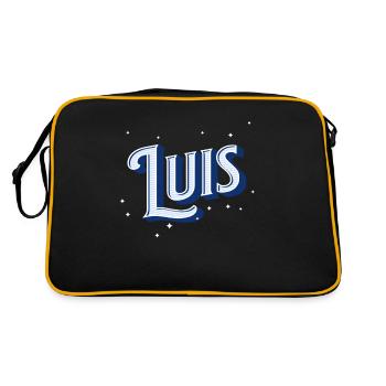 Luis Namen personalisiert - Retro Tasche - Schwarz/Gold - Hinten
