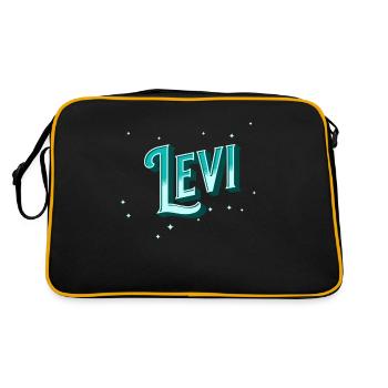 Levi names personalized - Retro Bag - black/gold - Back