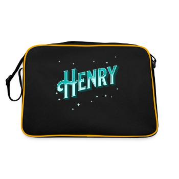 Noms Henry personnalisés - Sac Retro - noir/or - Dos