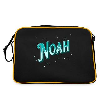 Noah names personalized - Retro Bag - black/gold - Back
