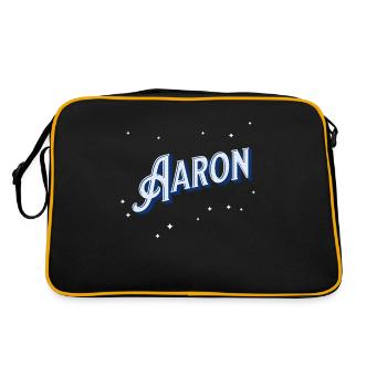 Aaron name personalized - Retro Bag - black/gold - Back