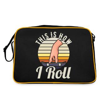 Fingerboard Finger Skateboarding Fingerboarding - Retro Bag - black/gold - Back