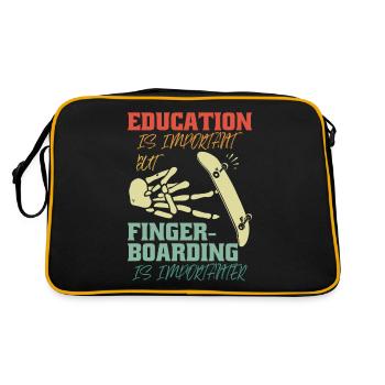 Fingerboard Finger Skateboarding - Retro Bag - black/gold - Back