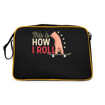 Fingerboard Finger Skateboarding Fingerboarding - Retro Bag - black/gold - Back