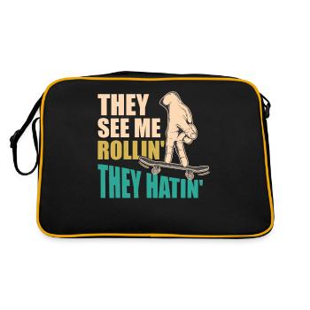 Fingerboard Finger Skateboarding Fingerboarding - Retro Bag - black/gold - Back