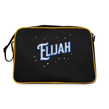 Elijah names personalized - Retro Bag - black/gold - Back