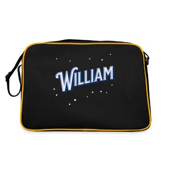William name personalized - Retro Bag - black/gold - Back