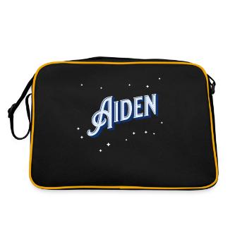 Aiden noms personnalisés - Sac Retro - noir/or - Dos