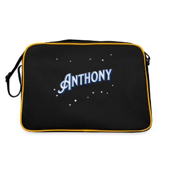Anthony name personalized - Retro Bag - black/gold - Back