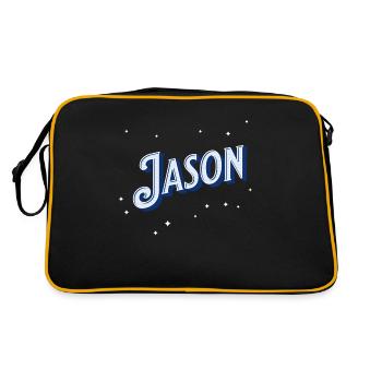 Jason names personalized - Retro Bag - black/gold - Back