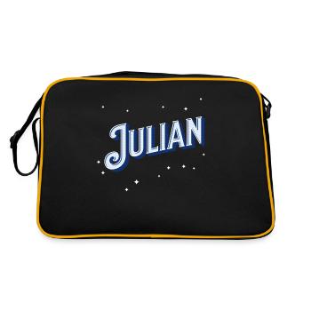 Julian names personalized - Retro Bag - black/gold - Back