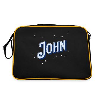 John name personalized - Retro Bag - black/gold - Back