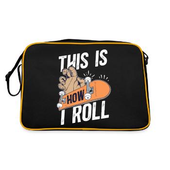 Fingerboard Finger Skateboarding Fingerboarding - Retro Bag - black/gold - Back