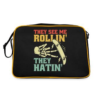 Fingerboard Hand Skateboarding Fingerboarding - Retro Bag - black/gold - Back