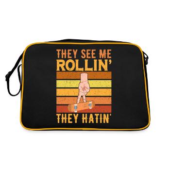 Fingerboard Finger Skateboarding Fingerboarding - Retro Bag - black/gold - Back