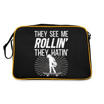 Fingerboard Finger Skateboarding Fingerboarding - Retro Bag - black/gold - Back