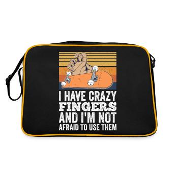 Fingerboard Finger Skateboarding Fingerboarding - Retro Bag - black/gold - Back