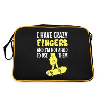 Fingerboard Finger Skateboarding Fingerboarding - Retro Bag - black/gold - Back