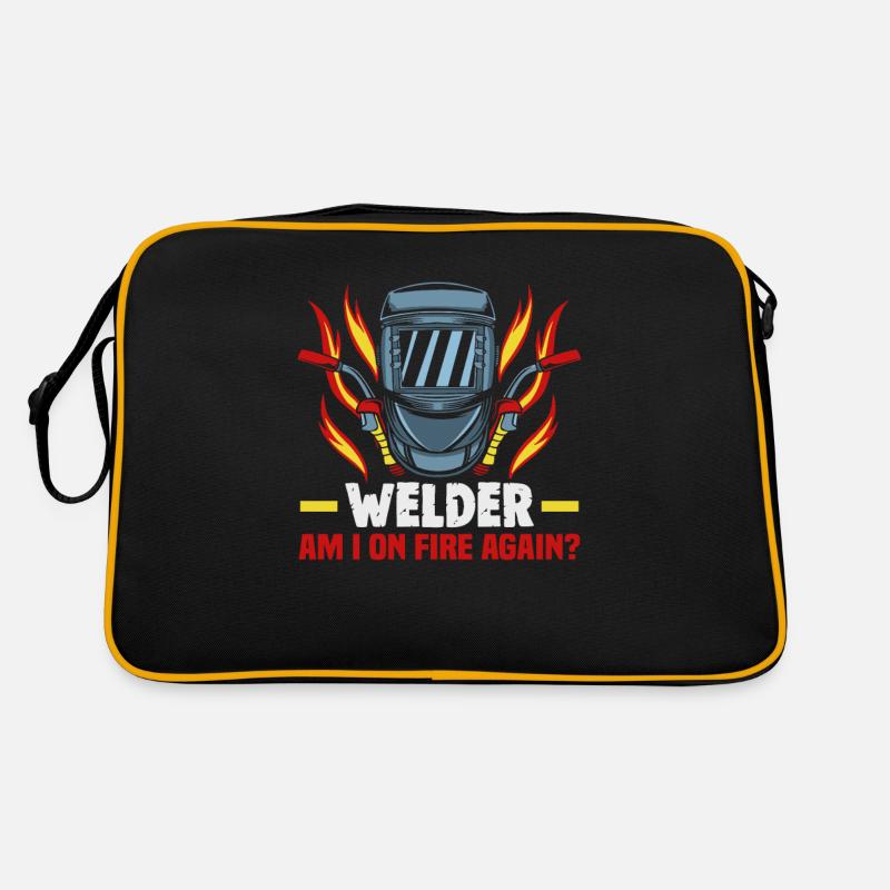 Welder slogan design for metal workers Retro Bag