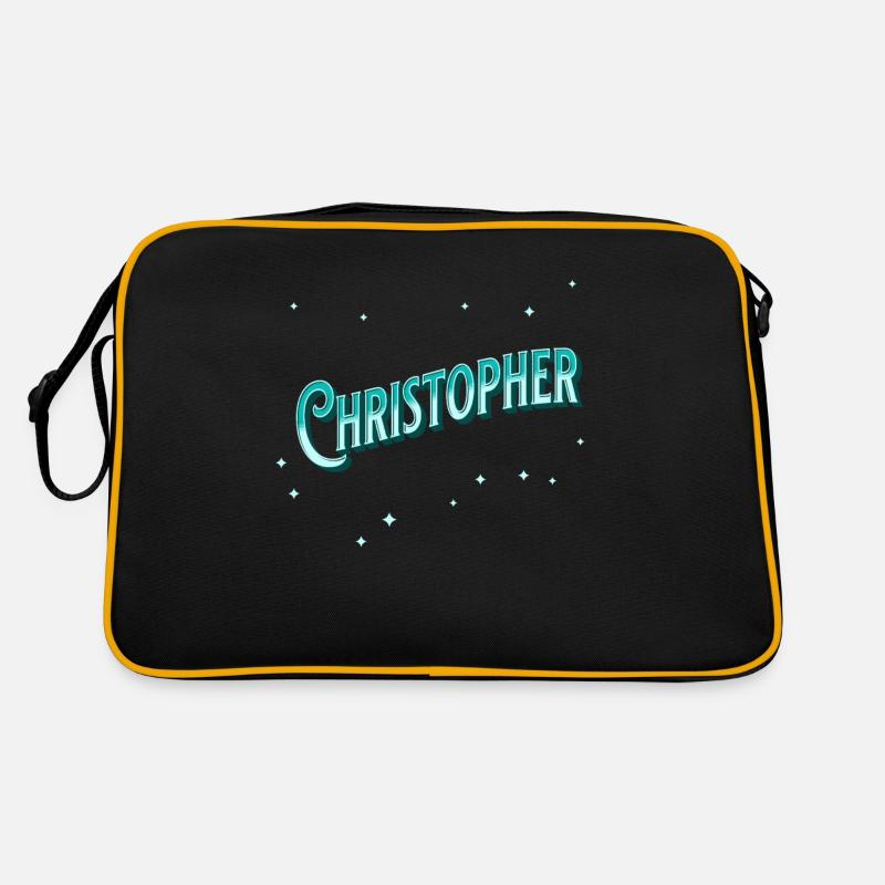 Christopher Namen personalisiert Retro Tasche