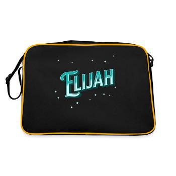 Elijah names personalized - Retro Bag - black/gold - Back