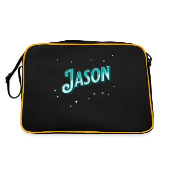 Jason names personalized - Retro Bag - black/gold - Back