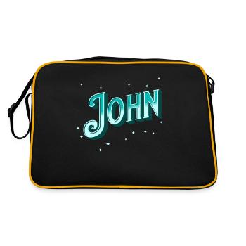 John name personalized - Retro Bag - black/gold - Back
