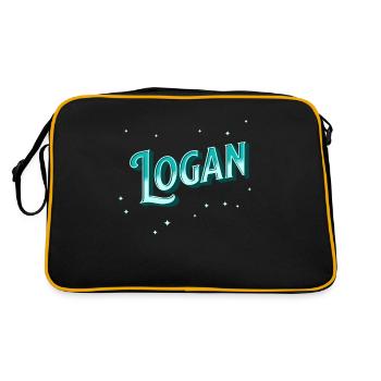 Noms Logan personnalisés - Sac Retro - noir/or - Dos