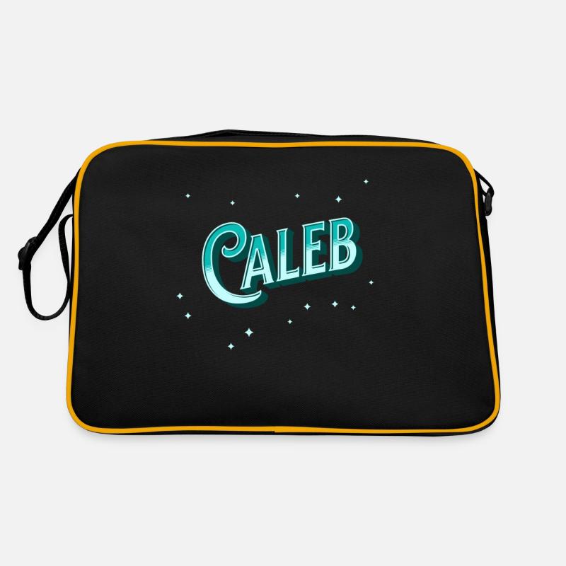 Caleb Namen personalisiert Retro Tasche